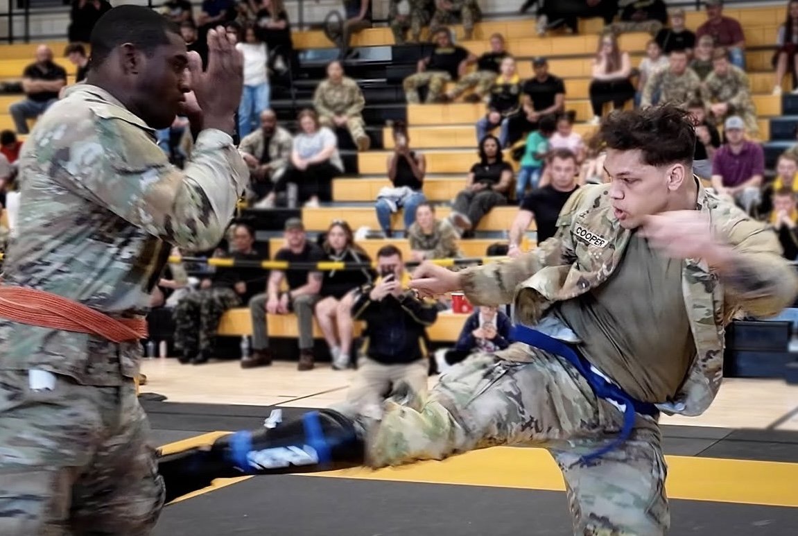 Jacques Cooper — Army Combatives competition in ACU uniform